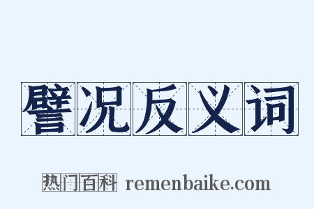 譬况反义词是什么意思的图片